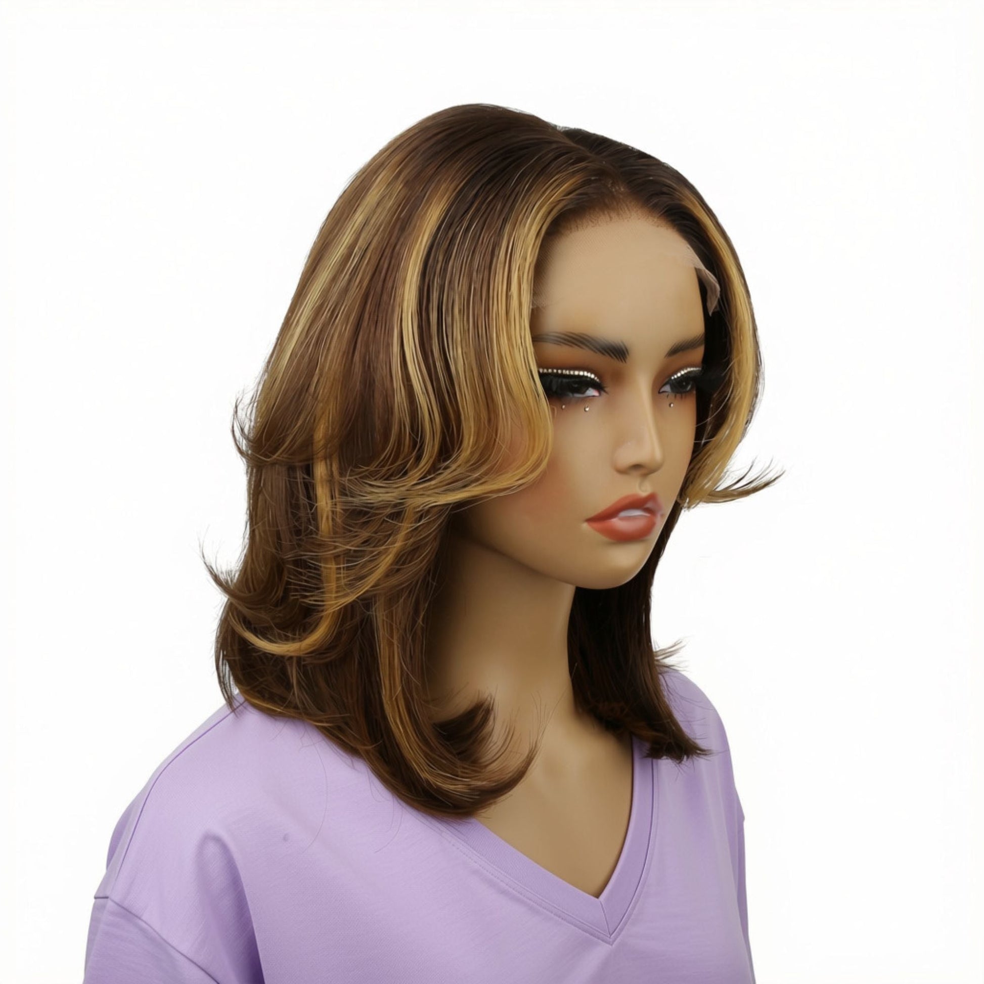 Raw Toffee Flip Glueless 5x5 HD Lace Closure Bob Wig